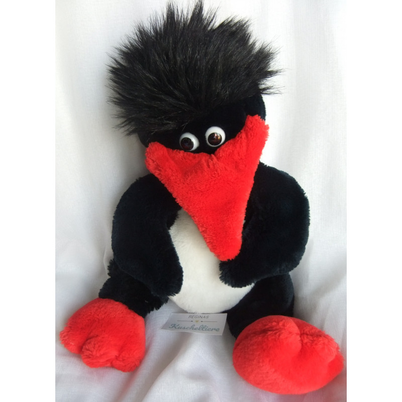 Nici Design - Plüschtier - Pinguin - schwarz, rot, weiß - ca. 42 cm groß - Schlenker
