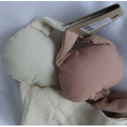 Nuuroo - Schmusetuchset - Organic Cotton Ado Hugging Cloth 2 - Hase - creme, rose