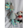 Zwei Kuscheltiere - Depot Stofftier Einhorn und Panda gestrickt mit Tüllrock