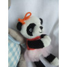 Zwei Kuscheltiere - Depot Stofftier Einhorn und Panda gestrickt mit Tüllrock