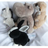 Nici -  vier Plüschtiere - Erdmännchen, Hase, Nilpferd (ohne Herz), Flughörnchen