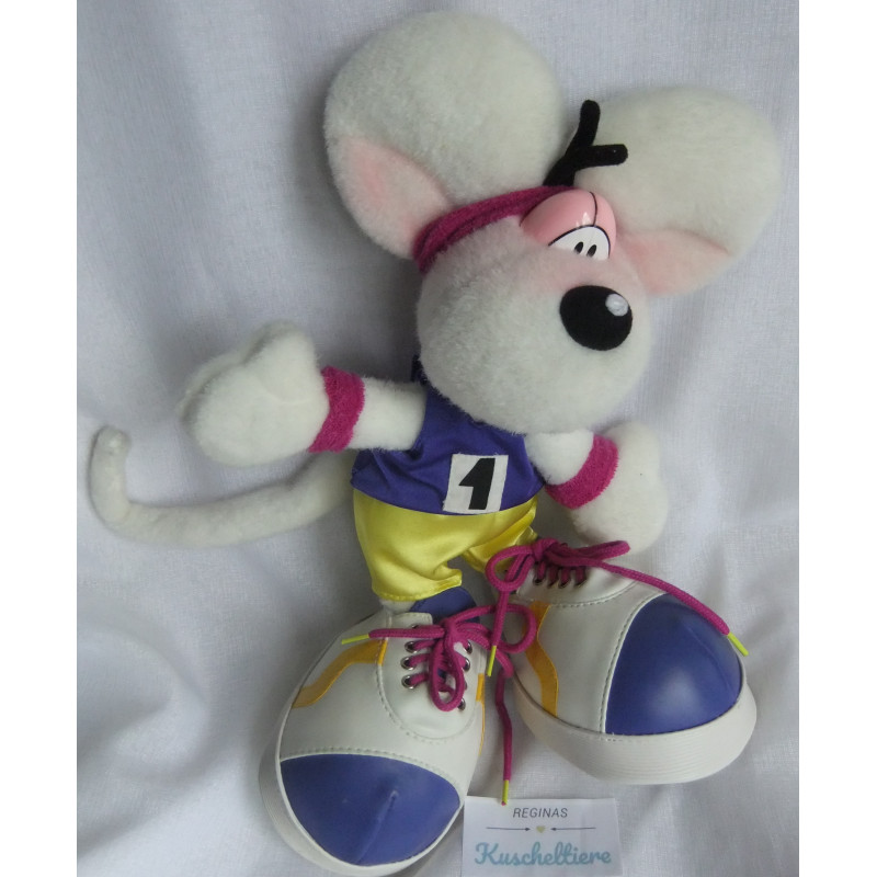 Depesche - Vintage Plüschtier - Diddl Maus Sportler - ca. 30 cm groß - Schlenker