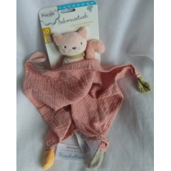 Beauty Baby - Schmusetuch - Katze - Plüsch, Musselin - ca. 32 cm x 32 cm groß