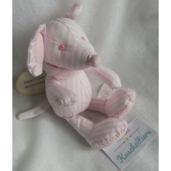 Taubert Textil GmbH - Stofftier - Maus - rosa-weiß gestreift - ca. 20 cm groß - Schlenker