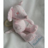 Taubert Textil GmbH - Stofftier - Maus - rosa-weiß gestreift - ca. 20 cm groß - Schlenker