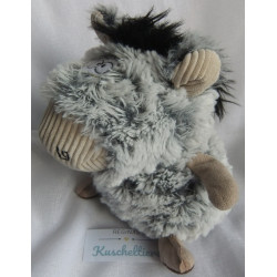 Nature Planet - Plüschtier - Fancy Zebra - grau-weiß meliert - ca. 17 cm hoch - sitzend