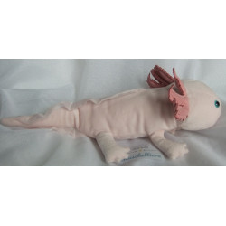 Animigos - Plüschtier - Axolotl - rosa - ca. 33 cm lang - liegend