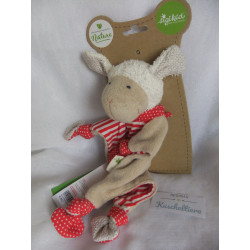 Sigikid - Schmusetuch - Frottee/Stoff - Green - Schaf mit Halstuch - rot-weiß gestreift, beige, weiß- ca. 25 cm lang