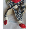 Sigikid - Schmusetuch - Hase blau-weiß gestreift, beige mit Halstuch rot - ca. 25 cm lang