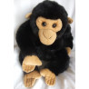 Nature Planet - Plüschtier - Affe Schimpanse - schwarz, braun - ca. 40 cm groß - sitzend