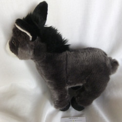 Teddy Hermann - Plüschtier -Esel - grau, weiß - ca. 25 cm hoch und ca. 28 cm lang - stehend