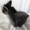 Teddy Hermann - Plüschtier -Esel - grau, weiß - ca. 25 cm hoch und ca. 28 cm lang - stehend