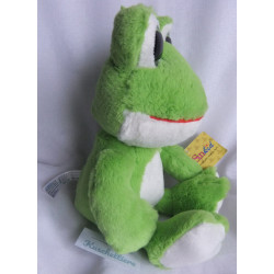Volksbank Sunkid - Plüschtier Frosch mit großen Glitzeraugen - grün, weiß - ca. 30 cm groß - Schlenker