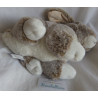 Teddykompaniet - Plüschtier - Hase - grau-braun meliert, weiß - ca. 16 cm hoch und ca. 27 cm lang