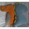 ZDTrading Niederlande - Action - zwei Dinos - Dino orange, grau und Dino hellblau, gelb - ca. 45 cm lang