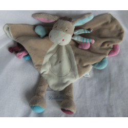 Baby Fehn - Schmusetuch - Esel Deluxe mit Schnullerhalter - ca. 33 cm lang - Schlenker