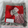 Sparkasse Knax - Schmusetuch - Elefant - rot, grau, bunte Punkte - ca. 23 cm x 23 cm groß