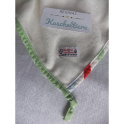 Kollektion Karthaus - Schmusetuch - Maus cremefarben mit bunten Knisteröhrchen - ca. 42 cm x ca. 42 cm