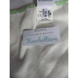 Kollektion Karthaus - Schmusetuch - Maus cremefarben mit bunten Knisteröhrchen - ca. 42 cm x ca. 42 cm