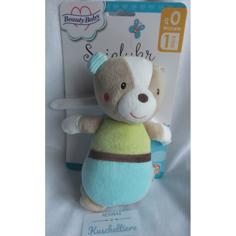 Beauty Baby - Spieluhr - Bär - hellblau, lindgrün - Melodie: Weißt du wieviel Sternlein.. - ca. 20 cm groß