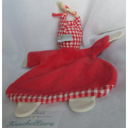 Peppa - Schmusetuch - Puppe/Wichtel - rot, creme, rot-weiß kariert - ca. 25 cm lang