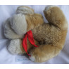 TCM Tchibo - Plüschtier - Hund Timmi Taps braun, beige mit Halstuch rot - ca. 30 cm groß - liegend