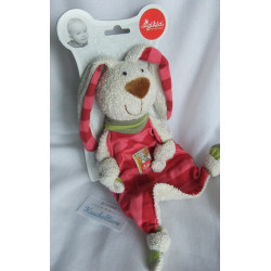 Sigikid - Schmusetuch - Hase gestreift mit Halstuch grün gestreift - ca. 26 cm lang