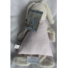 Hansekind GmbH - Stofftier - Hase - weiß, rosa-weiß gestreift - ca. 35 cm lang
