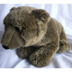 Teddykompaniet - Plüschtier - Forest Animals grau-braun meliert, braun - ca. 28 cm hoch und ca. 45 cm lang