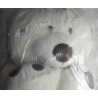 Lumaland - XXL Bär weiß, braun mit karierter Schleife - ca. 120 cm groß - Schlenker