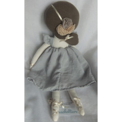 Spinkie - Stoffpuppe - Mädchen mit Kleidchen - ca. 35 cm groß - Schlenker