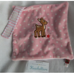 Spiegelburg - BabyGlück - Schmusetuch Schnullertuch Reh - mit kleiner Rehapplikation - ca. 19 cm x ca. 20 cm groß