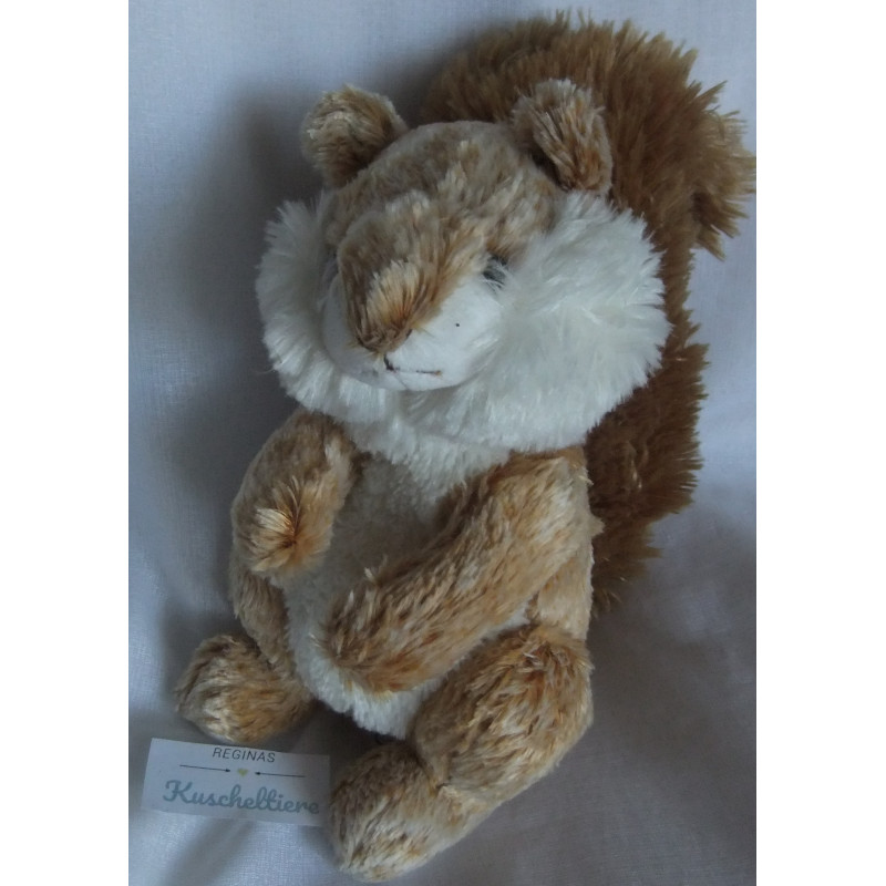 Bob der Bär - Spieltier - Plüschtier - Eichhörnchen - Braun, rotbraun-weiß meliert, weiß - ca. 20 cm hoch und 10 cm lang