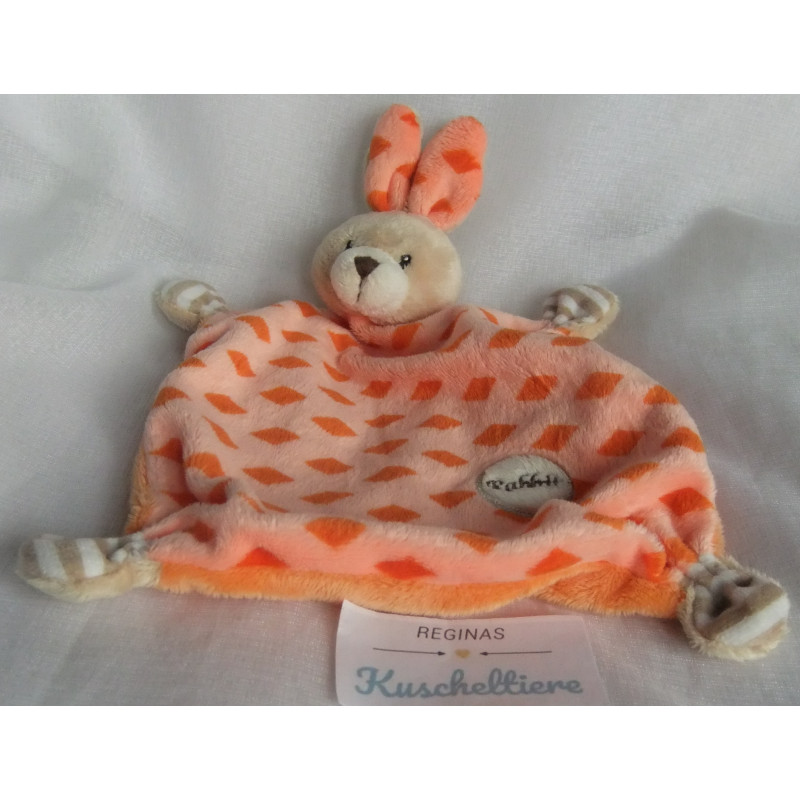 Kik - Ergee - Schmusetuch Hase - apricot, orange, braun - ca. 23 cm lang