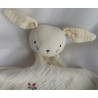 H&M - Schmusetuch - Musselin - Hase - creme mit Blumenmuster - ca. 49 cm lang