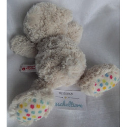 Nici - Plüschtier - Classic Bear - Bär beige mit geblümten Fußsohlen - ca. 23 cm groß - liegend