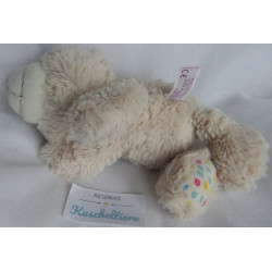 Nici - Plüschtier - Classic Bear - Bär beige mit geblümten Fußsohlen - ca. 23 cm groß - liegend
