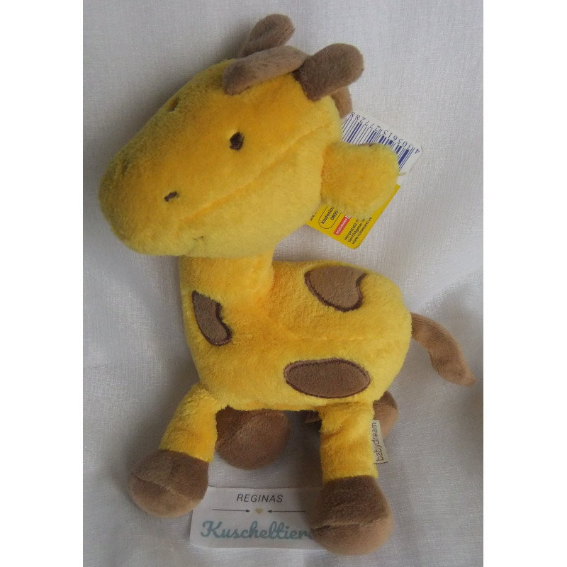 Babydream - Spieltier - Kuscheltier - Giraffe - gelb, braun - ca. 25 cm hoch und ca. 12 cm lang