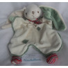 Bukowski - Schmusetuch / Handpuppe - Hase creme, grün - Schal und Füßchen in bunt - ca. 35 cm lang