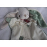Bukowski - Schmusetuch / Handpuppe - Hase creme, grün - Schal und Füßchen in bunt - ca. 35 cm lang