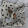 Ikea - Schmusetuch - Drömslott - Hund - weiß mit braunen Punkten, braun - ca. 31 cm x 29 cm groß
