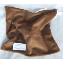 Ikea - Schmusetuch - Drömslott - Hund - weiß mit braunen Punkten, braun - ca. 31 cm x 29 cm groß