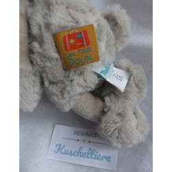 Moulin Roty - Plüschtier - Les tout Doux - Hund - grau - ca. 25 cm groß mit Schlenkerbeinchen