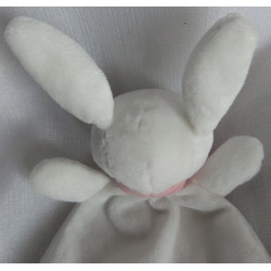 H&M - Schmusetuch - Hase I love snuggles mit Schleife und Herzchenmotiv - ca. 23 cm lang