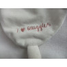H&M - Schmusetuch - Hase I love snuggles mit Schleife und Herzchenmotiv - ca. 23 cm lang