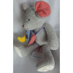 Käthe Kruse - Kuscheltier-Spieltier - Maus Robin mit Säckchen und Halbmond - ca. 35 cm groß