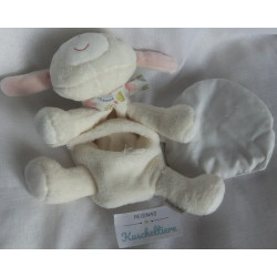 Beauty Baby - Wärmetier Schaf - weiß, rosa - mit Körnerfüllung - ca. 22 cm lang