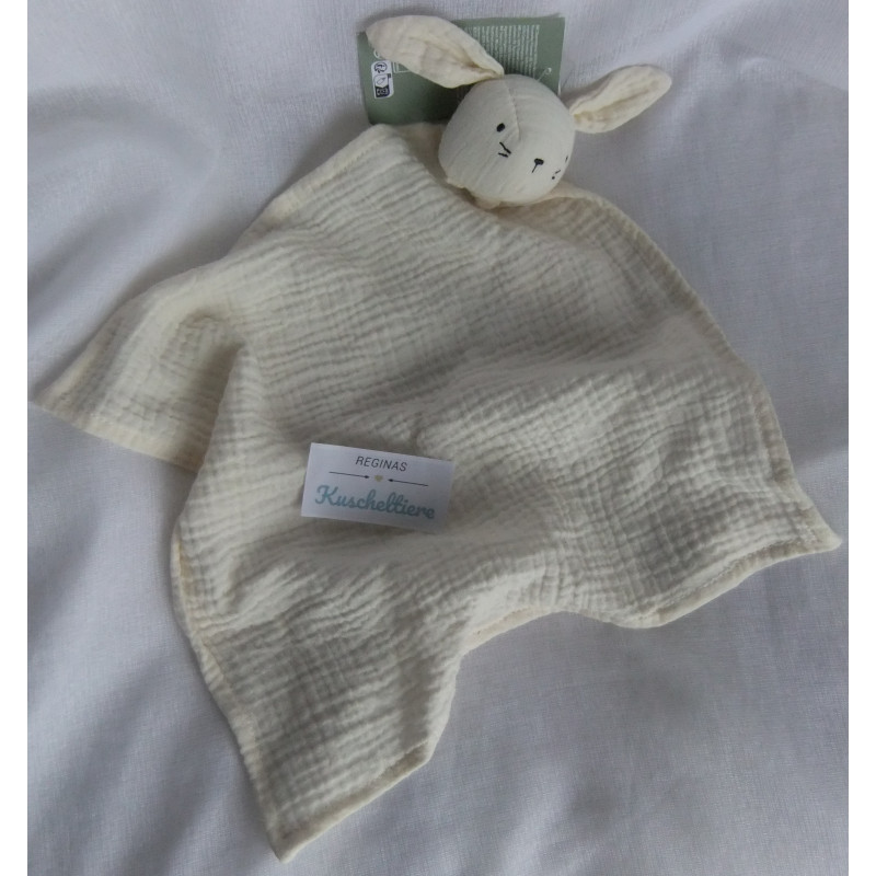 H&M - Schmusetuch - Hase - Musselin - creme - ca. 51 cm lang