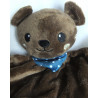 Beauty Baby - Schmusetuch - Otter mit Rasselgeräusch - braun - mit Schriftzug und Halstuch  - ca. 27 cm lang