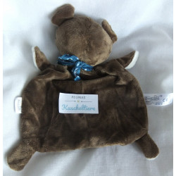 Beauty Baby - Schmusetuch - Otter mit Rasselgeräusch - braun - mit Schriftzug und Halstuch  - ca. 27 cm lang
